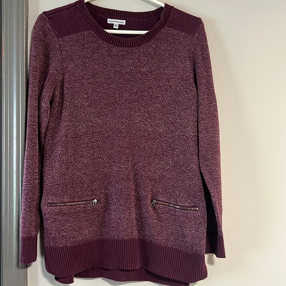 Croft&Barrow CottonKnit Sweater with pockets - size M